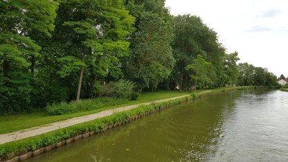 Die Kanaluferzonen schauen aus wie in einem endlos langen Park